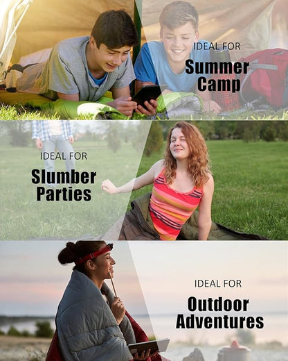Sleeping Bags for Adults Cold Weather - 20 Degree Big&Tall Size Backpacking Lightweight Waterproof for Girls Boys Mens Teen Women for Camping Hiking Outdoor Travel Hunting with Compression Bags