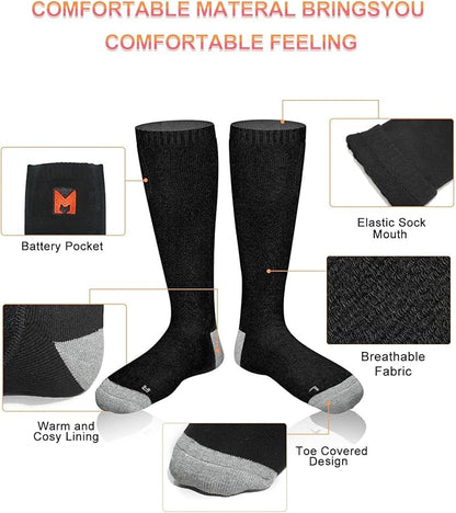 Heated Socks, Heated Socks for Men, Electric Heating Socks, Battery Heated Socks for Women Camping Fishing Cycling Skiing Hunting Hiking