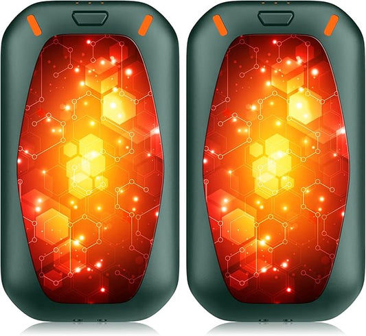 Hand Warmers Rechargeable, 2 Pack Magnetic Electric Hand Warmers, 6000mah Max 12Hrs Quick Charge Portable Hand Warmer, Great Gift for Christmas, Raynauds, Outdoors, Hunting, Golf, Camping