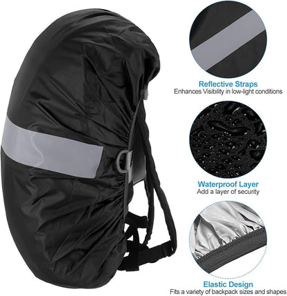 PATIKIL Waterproof Backpack Rain Cover, Non-Slip Backpack Cover with Reflective Strap Stay Dry for Hiking, Camping, Hunting
