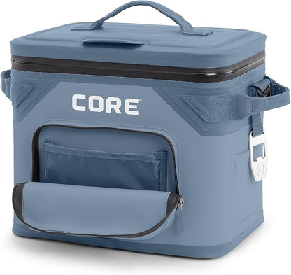 CORE Magnetic Leak Proof Soft Cooler with Waterproof Zipper | Insulated Bag Portable Ice Chest Box | Best Soft Cooler for Food & Beverages for Tailgating, Car Camping, Travel, and Family Beach Picnics