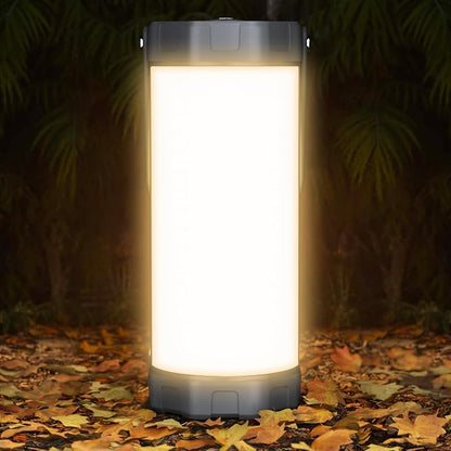 Glocusent Camping Lantern Rechargeable, Up to 80Hrs, 5000mAh 106 LED Lantern with 5 Brightness 3 Modes & SOS, IP68 Waterproof, Max 1200LM, Camping Light for Power Outages Hiking Emergency Hurricane