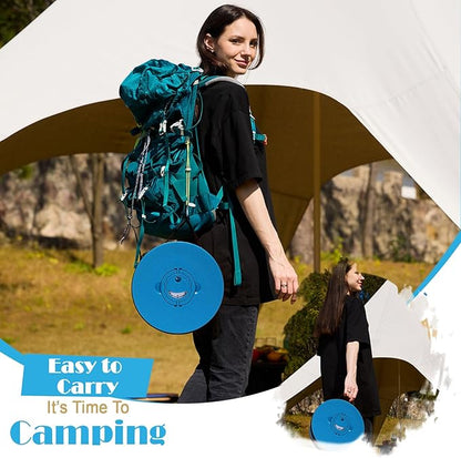 2025 Upgraded XXL Collapsible Stool with Cushion, 1000 lbs Capacity & 19.7-in High, Wider & Taller Heavy Duty Portable Telescoping Foldable Seat for Adults Camping, Travel, Music Festivals, Outdoors