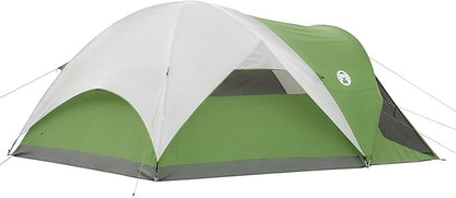 Coleman Evanston Screened Camping Tent, 6/8 Person Weatherproof Tent with Roomy Interior Includes Rainfly, Carry Bag, Easy Setup and Screened-In Porch