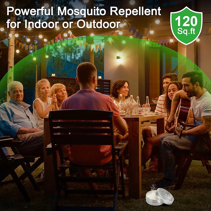 4 Pack Powerful Mosquito Repellent - Natural Deet Free Mosquito Repellent for Kids Adults Outdoor Patio Home Travel Camping Yard, Keep Mosquito Away Mosquito Barrier