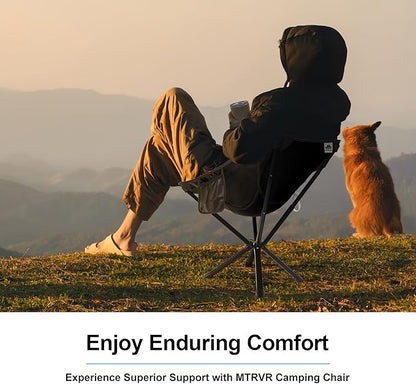 Camping Chairs for Adults, Supports 600 Lbs Lightweight Folding Camping Chair, Collapses to Size of Water Bottle Portable Camping Chair for Outdoor, Beach, Lawn, Travel, Picnics