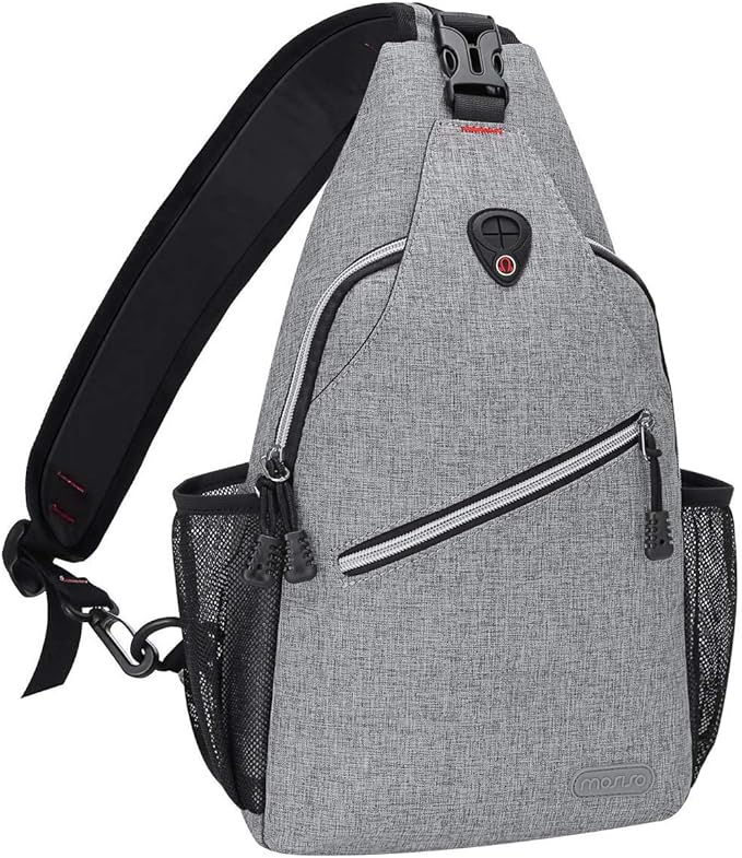 MOSISO Rope Sling Backpack (Up to 13 inch), Multipurpose Crossbody Chest One Shoulder Outdoor Travel Hiking Daypack