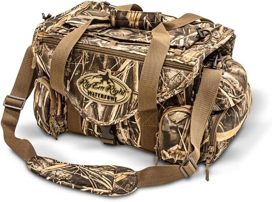 Rig'Em Right Waterfowl Standard Shell Shocker Duck Hunting Blind Bag with Sunglasses Case, Drink Holder, Ammo Compartment and More