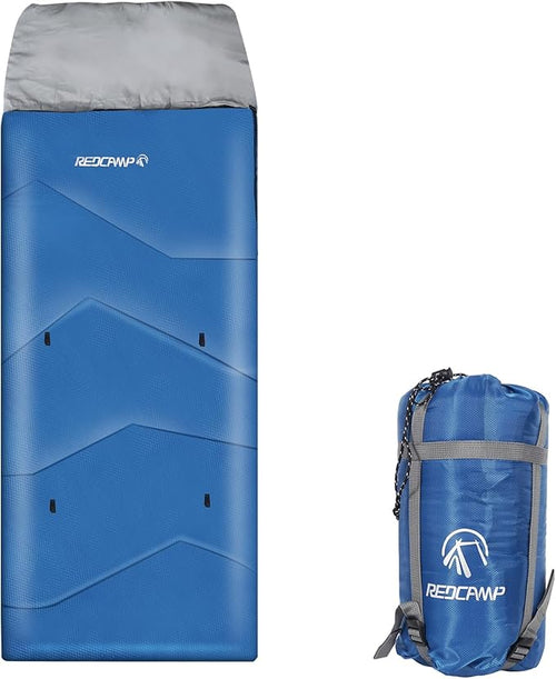 REDCAMP Kids Sleeping Bag for Boys Girls & Teens, 3 Season Cold Weather Sleeping Bag for Backpacking Camping Hiking, Blue