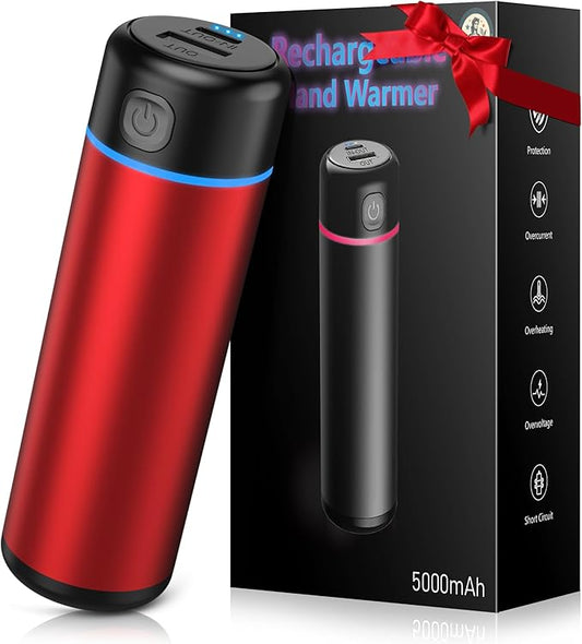 Rechargeable Hand Warmers, Electric Portable Hand Warmer, Split USB-C, Cool Cute Stuff Gadgets, Camping/Travel Essentials & Stocking Stuffers Gifts