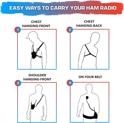 Ham Radio Holder for Baofeng UV-5R Radio Holster Duty Belt & Card Multitool Belt Pouch Compatible with Baofeng BF-F8HP, UV5RUSH, UV-5R, UV-82, UV-H5 Case for Two Way Radio & Prepper Tool
