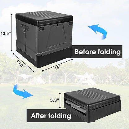 Portable Toilet for Adults Camping,Portable Travel Toilet with Lid,Foldable Portable Emergency Potty for Car/Outdoor Camp