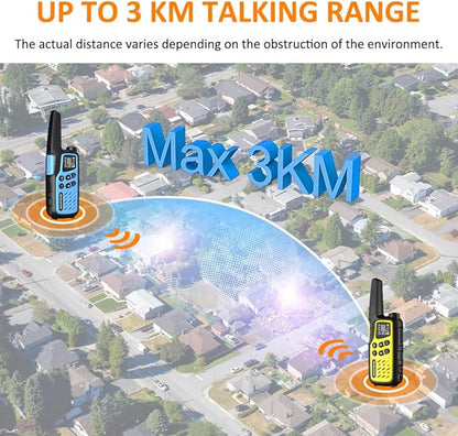 BAOFENG T25 Walkie Talkies for Adults Teens 22 FRS Channels Two Way Radio with 1400mAh Rechargeable Battery, VOX, NOAA, Flashlight, SOS, Dual Watch for Camping, Hiking, Biking, Family Outdoors, 2 Pack