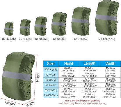 PATIKIL Waterproof Backpack Rain Cover, Non-Slip Backpack Cover with Reflective Strap Stay Dry for Hiking, Camping, Hunting