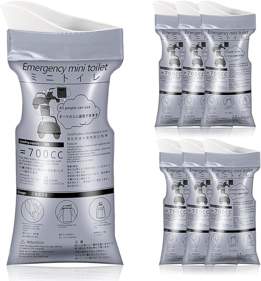 Emergency Portable Urine Bag, 6/10/20 Pack Travel Urinal Bag, Unisex Urinal Bag, Disposable Urine Bag Suitable for Camping, Travel, Traffic Jams, Pregnant Women, Children, Patients