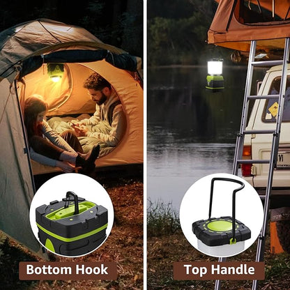 LE 1500LM Battery Powered LED Camping Lantern, Waterproof Tent Light with 4 Light Modes, Camping Essentials, Portable Lantern Flashlight for Camping, Emergency Light, Power Outages, Not Rechargeable