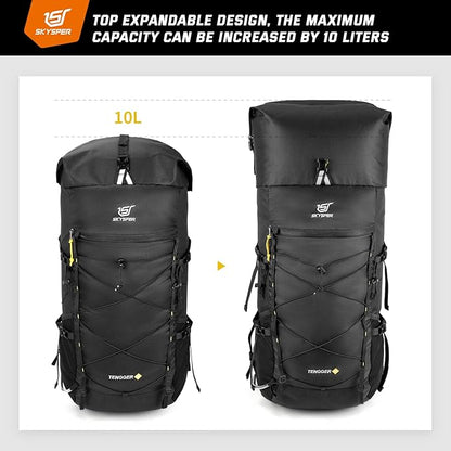 SKYSPER Hiking Backpack, 50L/60L Backpacking Backpack for Camping Travel, Lightweight Waterproof Outdoor Pack for Men Women