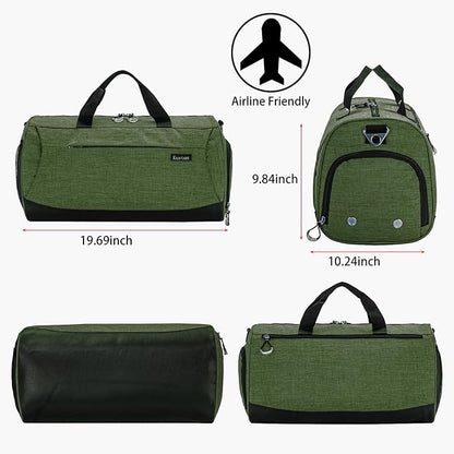 Kuston Sports Small Gym Bag for Men and Women Travel Duffel Bag Workout Bag with Shoes Compartment&Wet Pocket