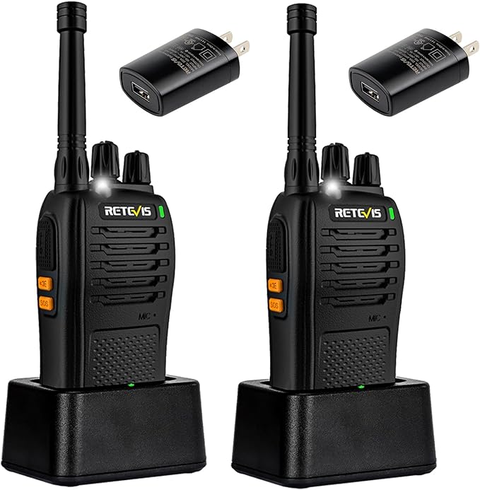 Retevis RB68 Portable 2 Way Radios,New Version of H-777, Two Way Radio with Charging Base,LED Flashlight, Rechargeable Walkie Talkies for Adults Family Outdoor(2 Pack)
