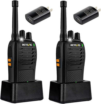 Retevis RB68 Portable 2 Way Radios,New Version of H-777, Two Way Radio with Charging Base,LED Flashlight, Rechargeable Walkie Talkies for Adults Family Outdoor(2 Pack)