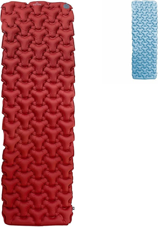 Teton Self Inflating Sleeping Pad, Inflatable Camping Sleeping Pads, Compact Mat for Camping, Backpacking, and Hiking.