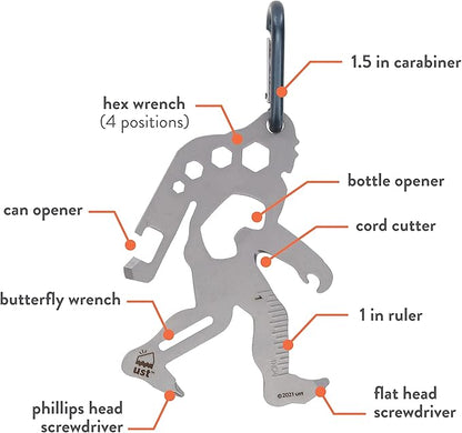 UST Tool-a-Long Multi-Tool Carabiners with Durable, Compact Stainless Steel Construction for Hiking, Kayaking, Camping, Travel and Outdoor Survival