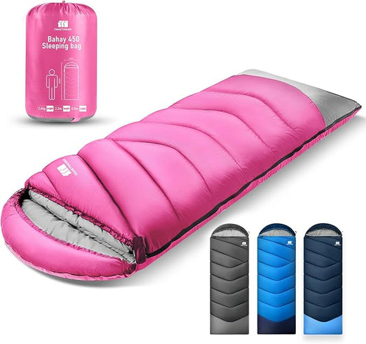 Sleeping Bags for Adults Cold Weather & Warm,Backpacking Camping Sleeping Bag for Tall Girls Boys,Lightweight,Compact,Waterproof Camping Gear for Traveling,Hiking,Hotel,Outdoor & Indoor