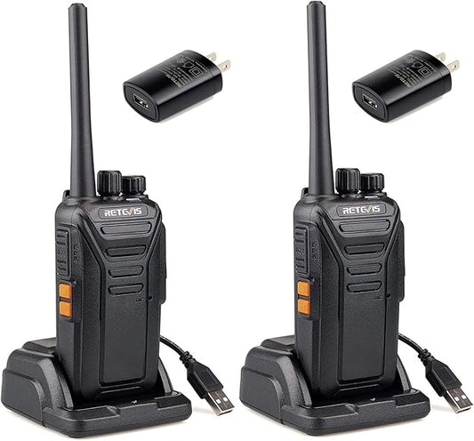 Retevis RT27 Walkie Talkies for Adults,2 Way Radios Rechargeable,VOX,Easy Operation,Durable,Two Way Radio for Family Hiking Camping Road Trip(2 Pack)