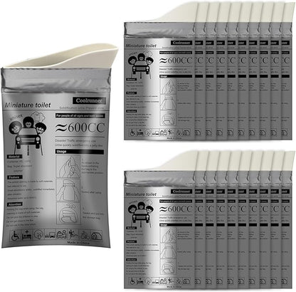 Coolrunner Disposable Urine Bags,8/12/20/24 Pack Camping Pee Bags, Disposable Urinals Vomit Bags for Travel Urinal Toilet Traffic Jam Emergency Portable Toilet Bee Bag for Men Women Kids Patient