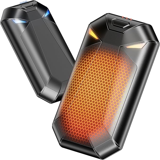 Hand Warmers Rechargeable - Ultra Light & Thin 8000mAh 2 Packs Electric Hand Warmer, Pocket-Sized, Up to 20Hrs - Stocking Stuffers for Him/Adults, Gifts for Men/Women, Camping Accessories/Hunting Gear
