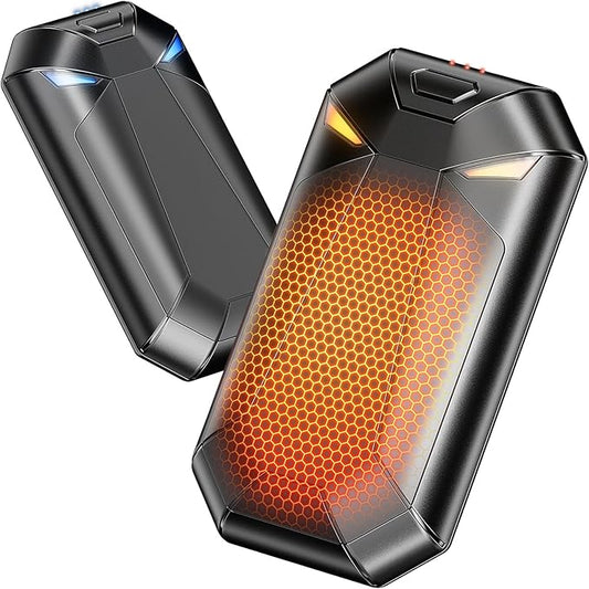 Hand Warmers Rechargeable - Ultra Light & Thin 8000mAh 2 Packs Electric Hand Warmer, Pocket-Sized, Up to 20Hrs - Stocking Stuffers for Him/Adults, Gifts for Men/Women, Camping Accessories/Hunting Gear