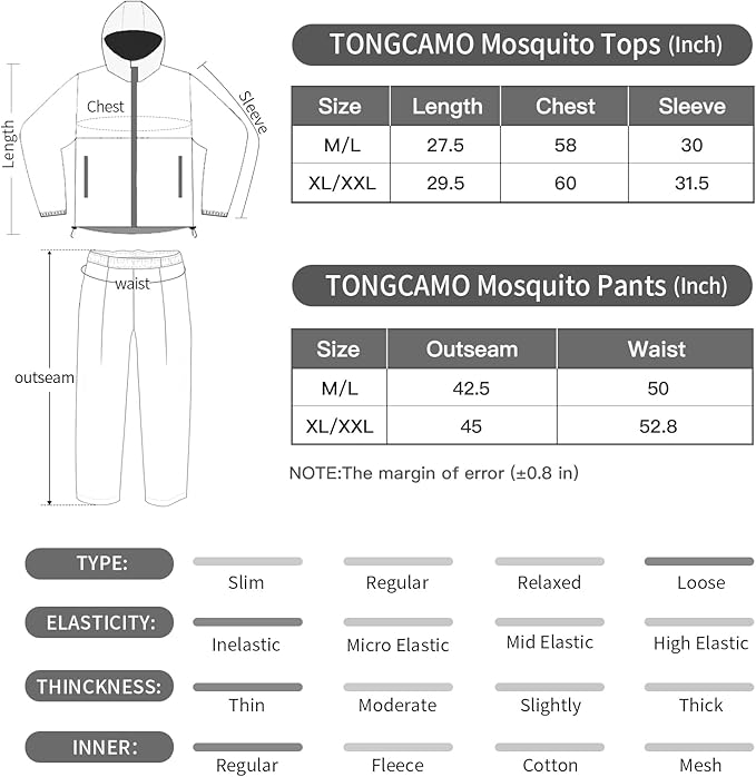 Mosquito Net Suit Camo Hunting Mesh Suit Bug Net Clothing with Hood Outdoor Protection No-See-Ums Garden Camping
