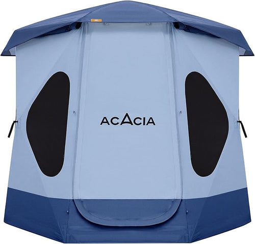 ACACIA Camping Tent, Pop Up Camping Tent with 8 Windows and Footprint, Waterproof Windproof Easy Setup Hub Tent for Family Camping, Hiking and Glamping