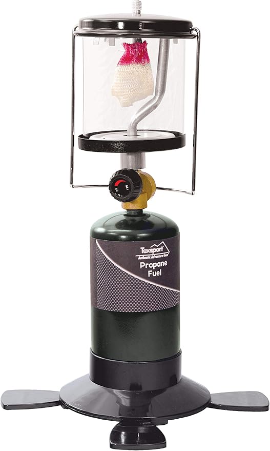 Texsport Single Mantle Propane Lantern for Outdoor Use Green