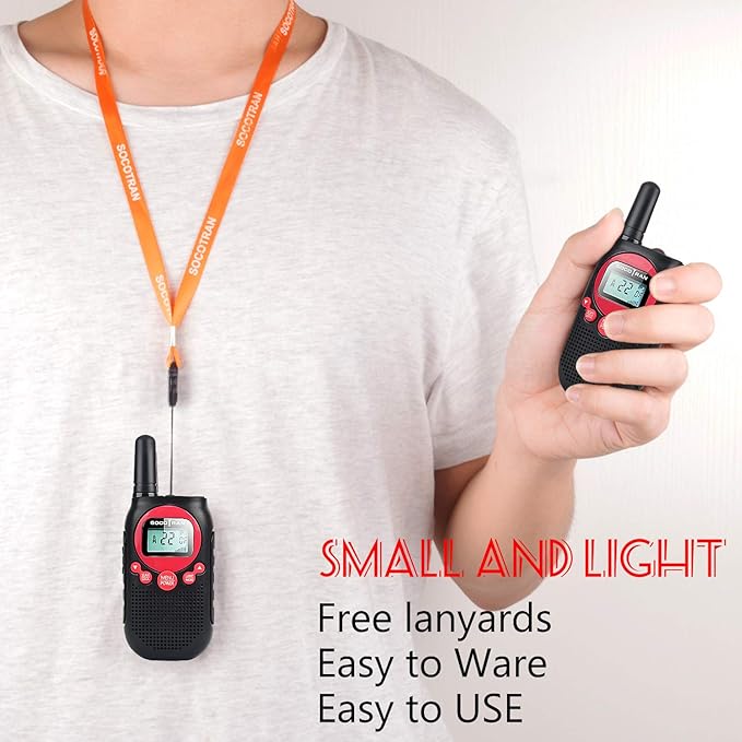 Rechargeable Walkie Talkies for Adults Long Range 5 Miles USB Charger 22CH VOX Flashlight LCD FRS Two Way Radio Rechargeable Li-ion Battery 2 Pack for Camping Family Road Trip Hiking Walky Talky