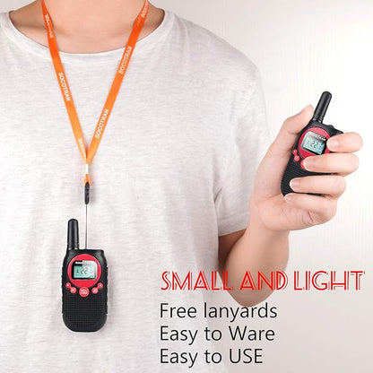 Rechargeable Walkie Talkies for Adults Long Range 5 Miles USB Charger 22CH VOX Flashlight LCD FRS Two Way Radio Rechargeable Li-ion Battery 2 Pack for Camping Family Road Trip Hiking Walky Talky