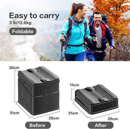 Portable Toilet,Camping Toilet Have Small Foldable Size. It is Compact Portable Toilet for Adults and Children. Suitable for Cars, Hiking, Beaches and Camping, Black