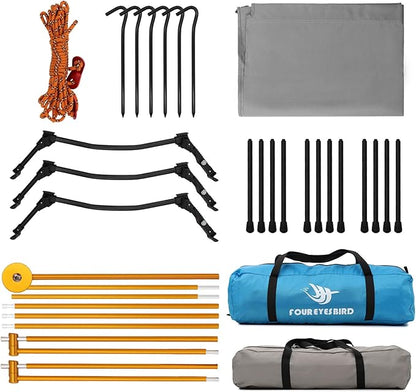 4-in-1 Camping Cot Tent, Foldable Elevated Tent Set for 1 Person to Use, Elevated Camping Bed Tent for Outdoor Hiking, Camping