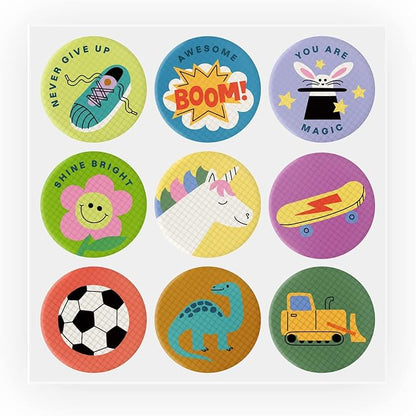Cliganic Mosquito Repellent Stickers (90 Pack) - Positive Vibes Patches for Kids, Natural DEET-Free, Essential Oil Infused