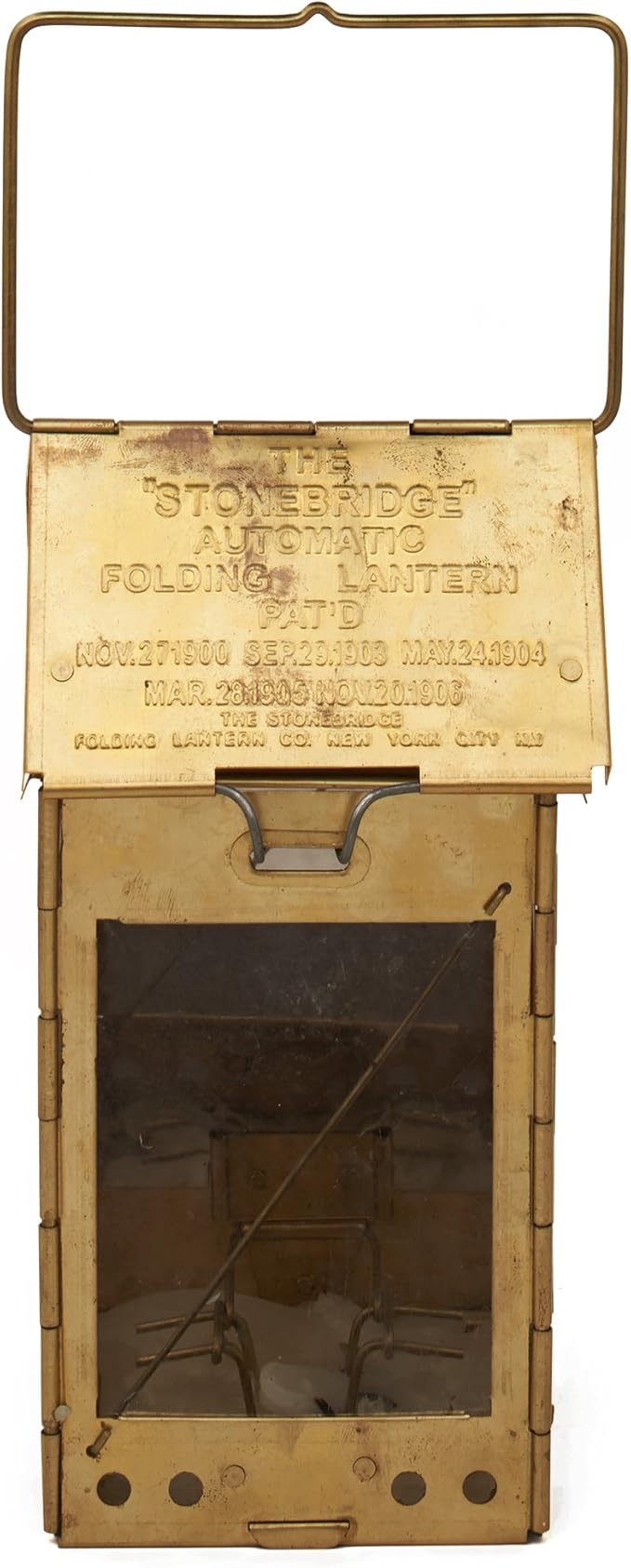 Kings County Tools Brass Candle Lantern | Vintage Design | Ideal for Camping | Mount or Hang Options