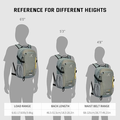 SKYSPER Small Hiking Backpack, 20L Lightweight Travel Backpacks Hiking Daypack for Women Men