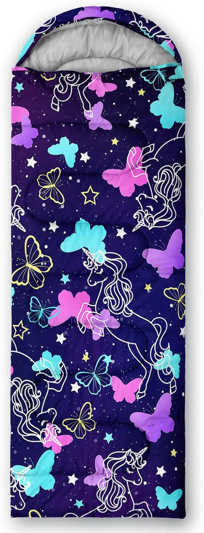 QOOMO Camping Sleeping Bags,3 Season Warm & Cool Weather,Lightweight,Waterproof Sleeping Bags for Adults & Kids,Traveling,and Outdoors,Camping Gear Equipment