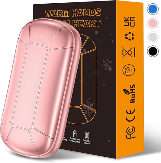 8000mAh Hand Warmers Rechargeable, Portable Electric Handwarmers, Double-Sided Heating USB Pocket Heater Therapy Great for Raynauds, Hunting, Golf, Camping, Women Mens Gifts
