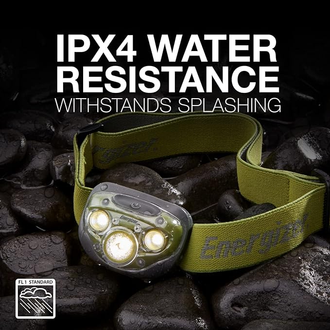 Energizer LED Headlamp Pro260, Rugged IPX4 Water Resistant Head Light, Ultra Bright Headlamps for Running, Camping, Outdoor, Storm Power Outage (Batteries Included)