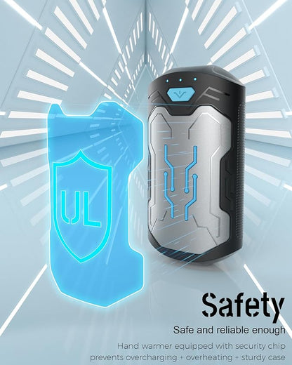 Hand Warmers Rechargeable 2 Pack, ROFWIZ 6000mAh Electric Portable Pocket Heater, are Great Warm Gifts for Women, Men, Heat Therapy, Raynauds, Outdoors, Hunting, Golf, Camping Gear