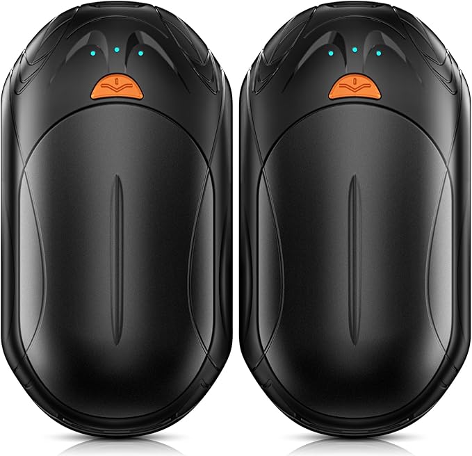 AI Hand Warmers Rechargeable 2 Pack,6000mAh Rechargeable Hand Warmer,20Hrs Long Heating Electric Hand Warmer,Portable Pocket Heater,Pocket Size Hand Warmer, Gifts for Christmas,Camping,Hunting