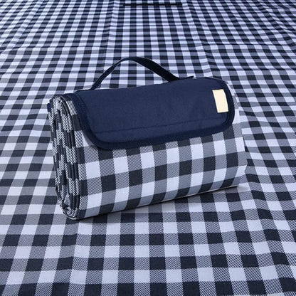 Extra Large Picnic Blanket Beach Blankets, Outdoor Foldable Waterproof Sand Mat for Beach Camping Hiking Travel Family Concerts Grass Park Music Festival Lawn Mats (Dark Blue, 80x80inch)