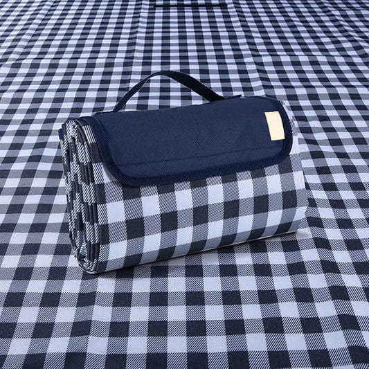 Extra Large Picnic Blanket Beach Blankets, Outdoor Foldable Waterproof Sand Mat for Beach Camping Hiking Travel Family Concerts Grass Park Music Festival Lawn Mats (Dark Blue, 80x80inch)