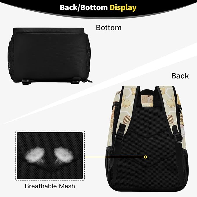 Cooler Backpack Insulated Leak Proof Beach Cooler Bag 30 Cans Waterproof Lightweight Soft Lunch Picnic Cooler for Men Women