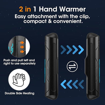 Hand Warmers Rechargeable 2 Pack 20Hrs Long Heating Pocket Size Electric Handwarmers, Portable USB Hand Warmer Heater Therapy Great Gift for Christmas Outdoors, Hunting, Golf, Camping Men Women